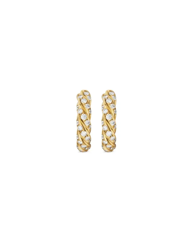David Yurman diamond pavé hoop earrings - Gold Gold