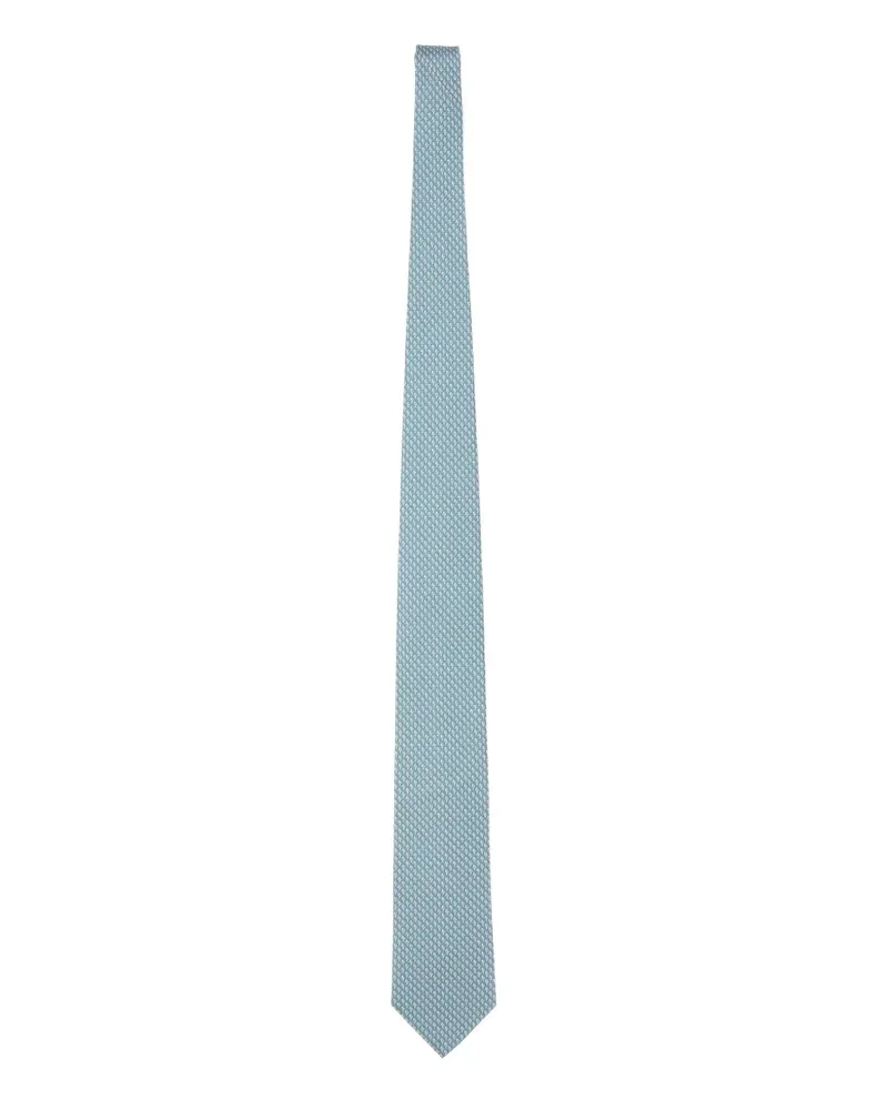 Ferragamo patterned silk tie - Blau Blau