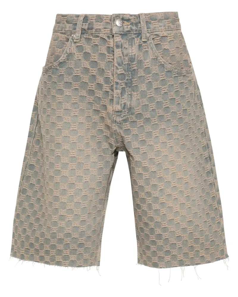 MISBHV Jeans-Shorts mit Monogramm-Jacquard - Blau Blau