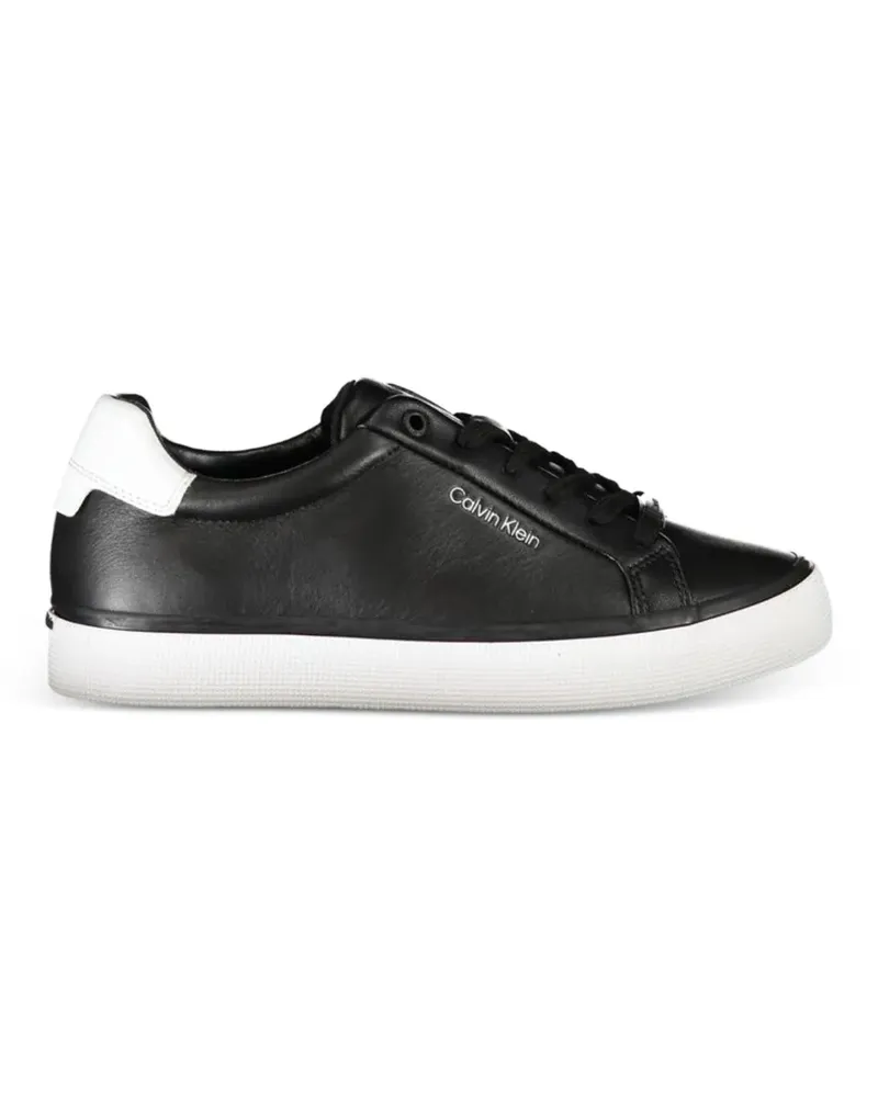 Calvin Klein leather sneakers - Schwarz Schwarz