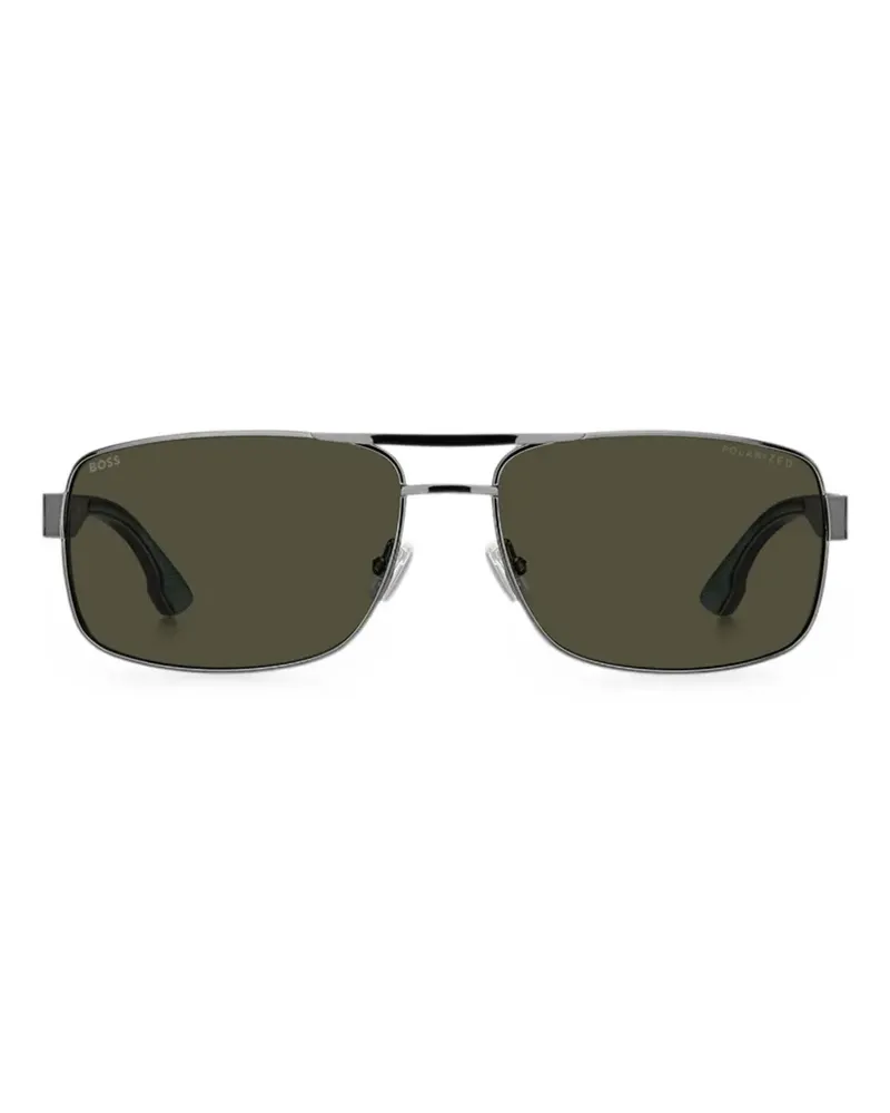 HUGO BOSS polarized rectangle-frame sunglasses - Grau Grau