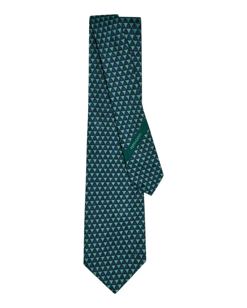 Ferragamo Krawatte mit grafischem Print - Blau Blau