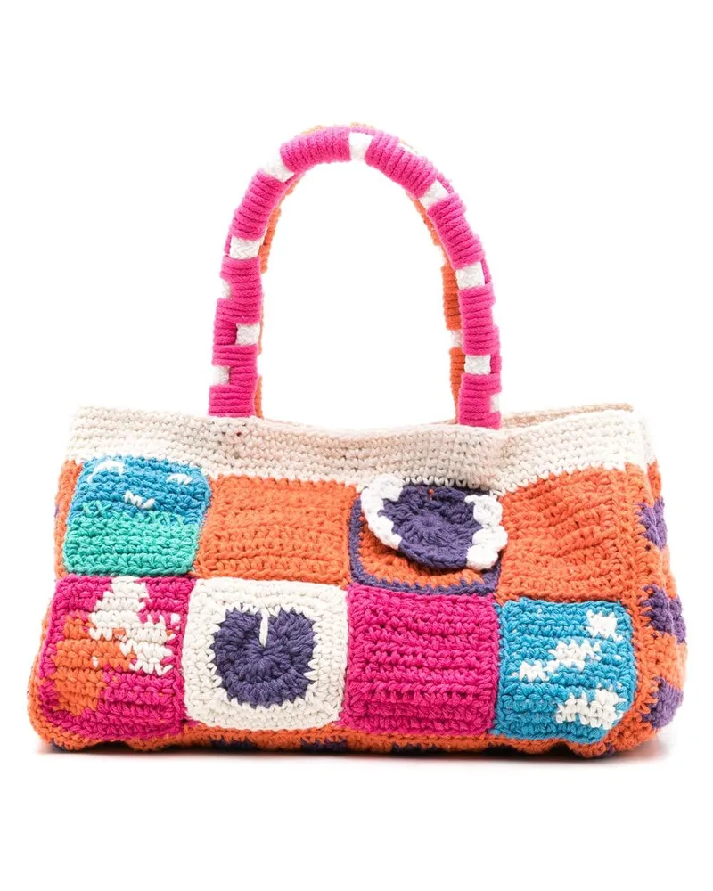 Nannacay Shopper im Patchwork-Design Mehrfarbig