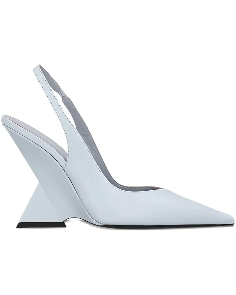 ATTICO Cheope Slingback-Pumps mit Wedge-Absatz 105mm - Blau Blau