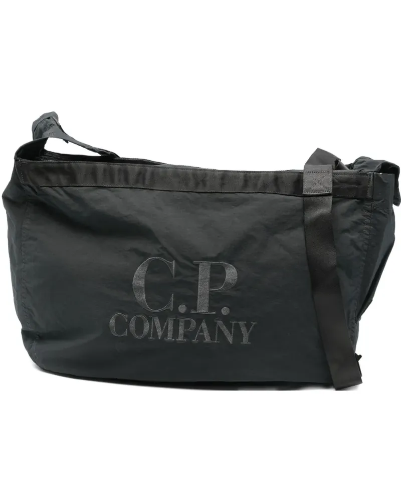 C.P. Company logo-embroidered shoulder bag - Grau Grau