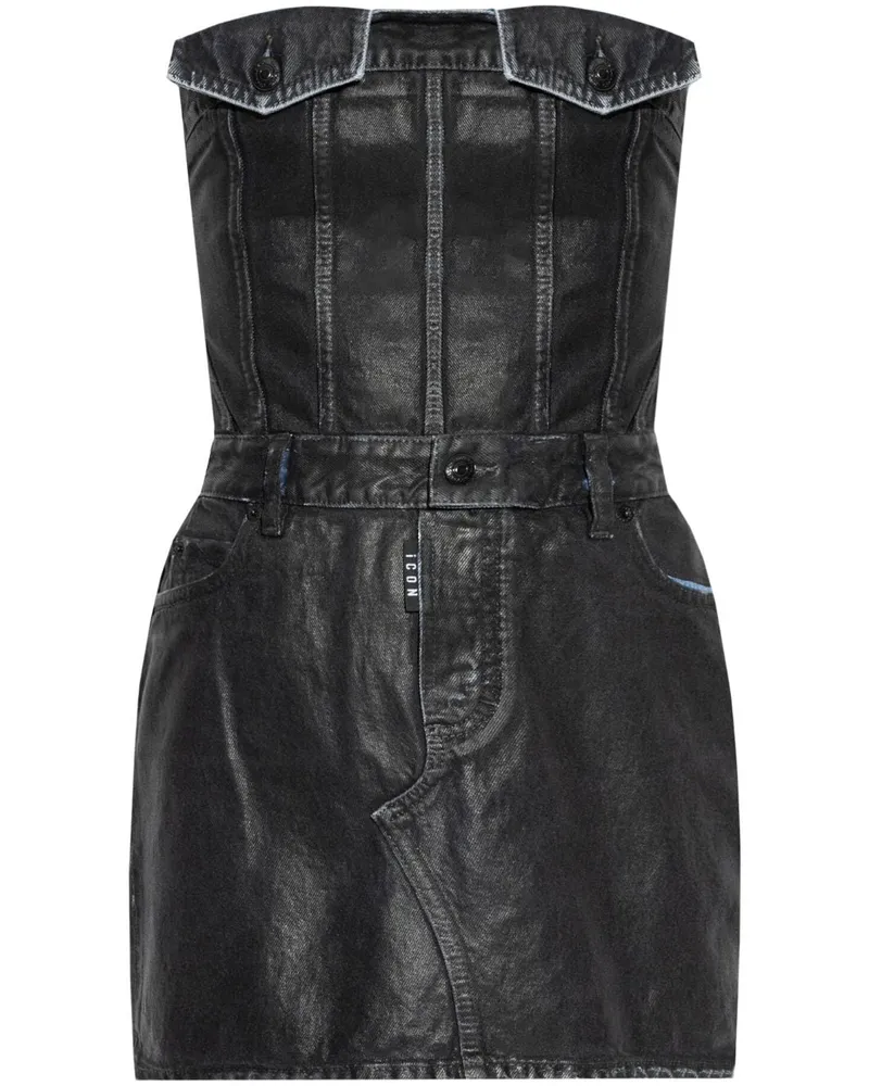 Dsquared2 Beschichtetes Minikleid Schwarz