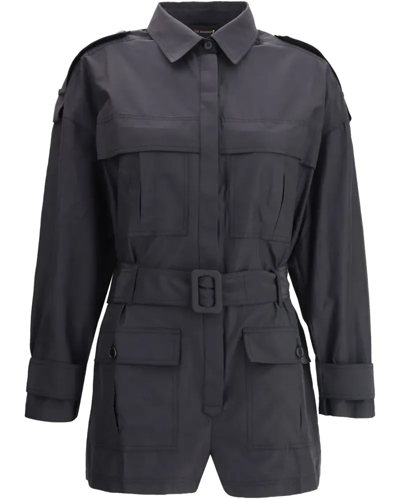 ANDAMANE Playsuit mit Gürtel - Schwarz Schwarz