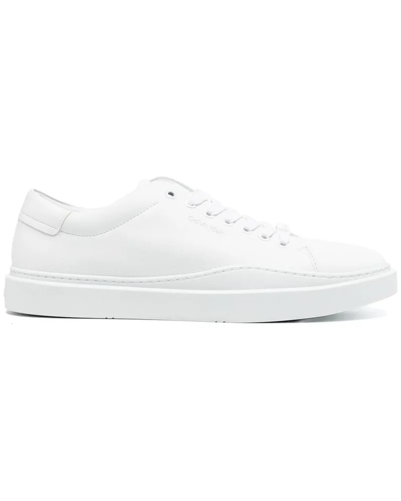 Calvin Klein Strukturierte Sneakers mit Logo-Prägung - Weiß Weiß