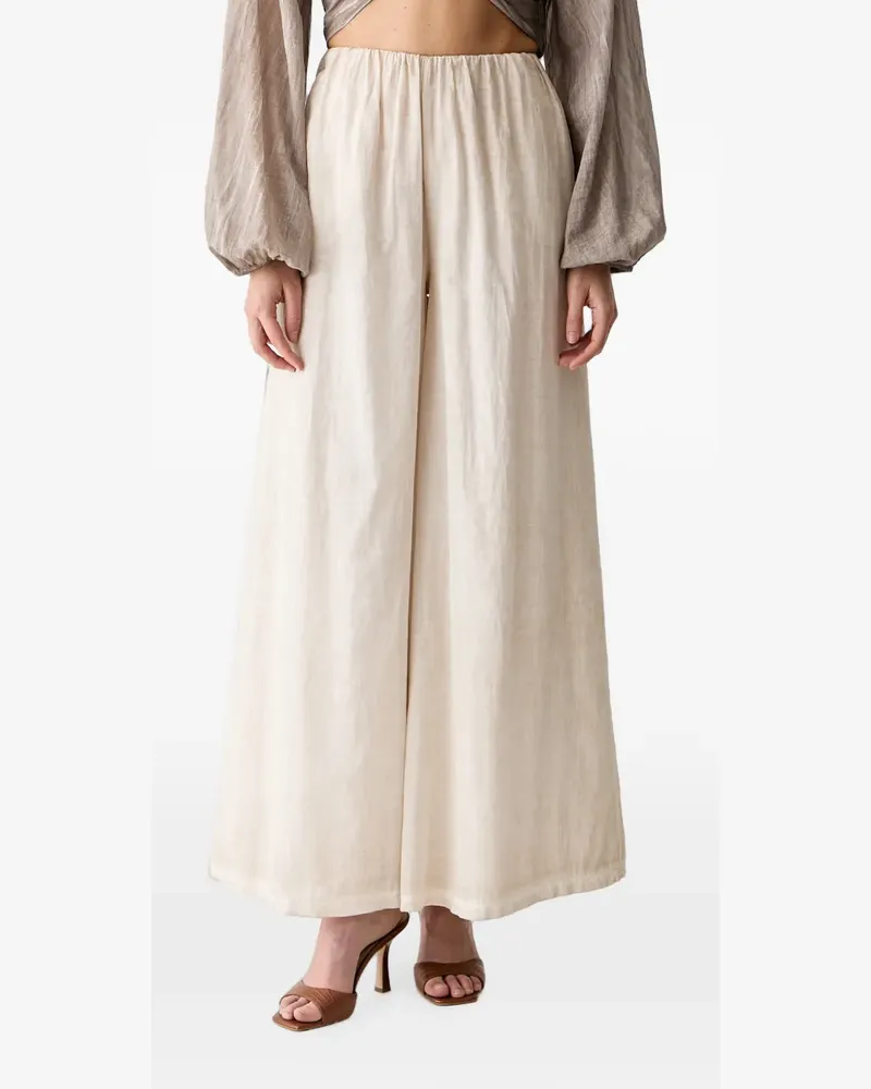 HAVEONE Palazzohose mit elastischem Bund - Nude Nude