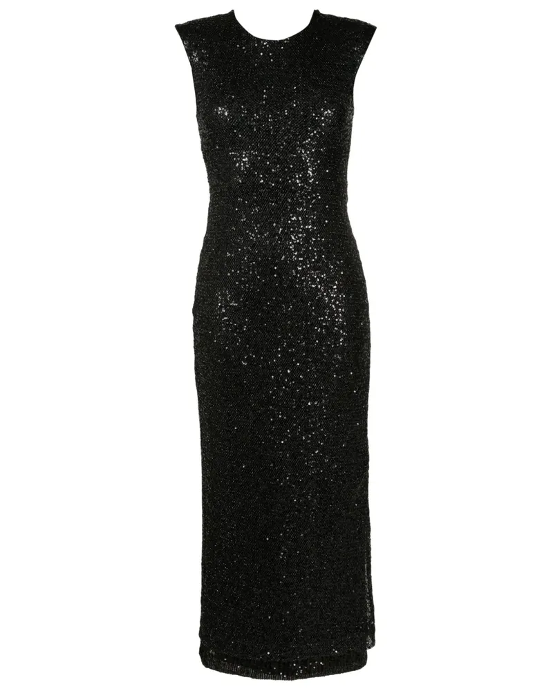 Gloria Coelho Kleid mit Pailletten - Schwarz Schwarz