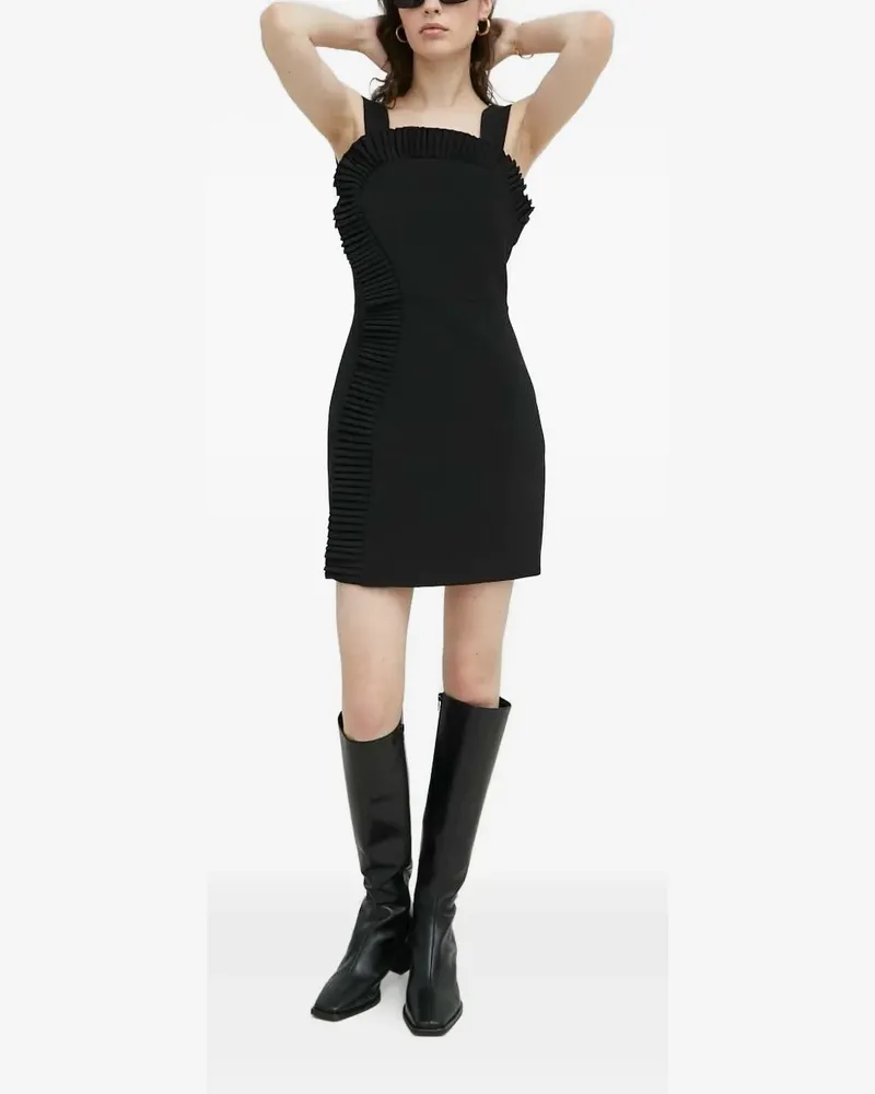 The Kooples Minikleid mit Rüschendetail - Schwarz Schwarz