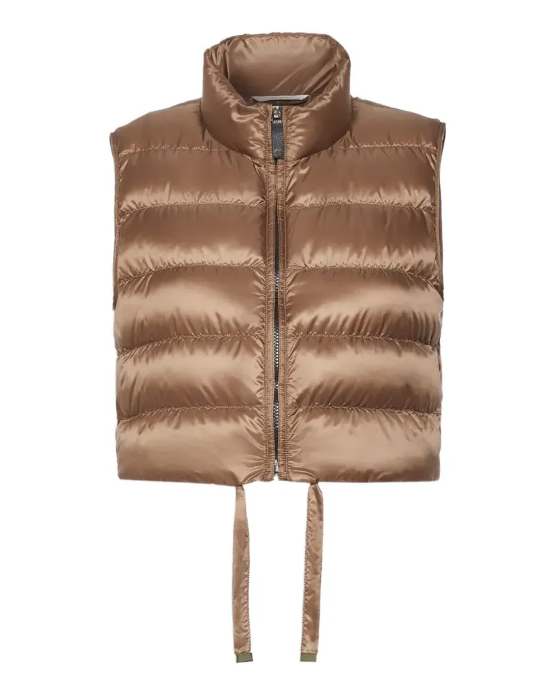 Max Mara Gesteppte Cropped-Weste - Braun Braun