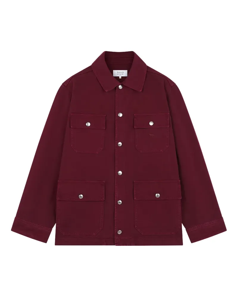 Kitsuné pockets cotton shirt jacket - Rot Rot
