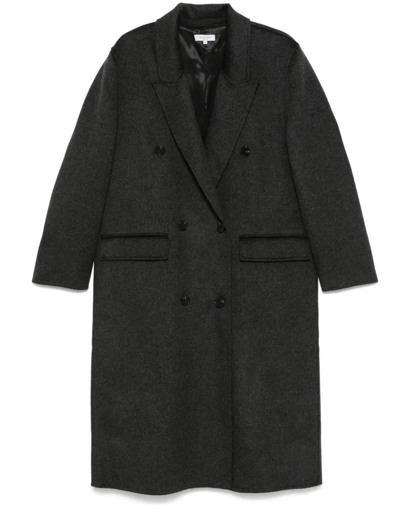 SPORTY & RICH Double Faced DB Mantel - Grau Grau