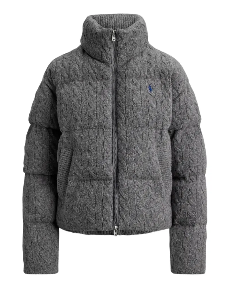Ralph Lauren Steppjacke mit Zopfmuster - Grau Grau
