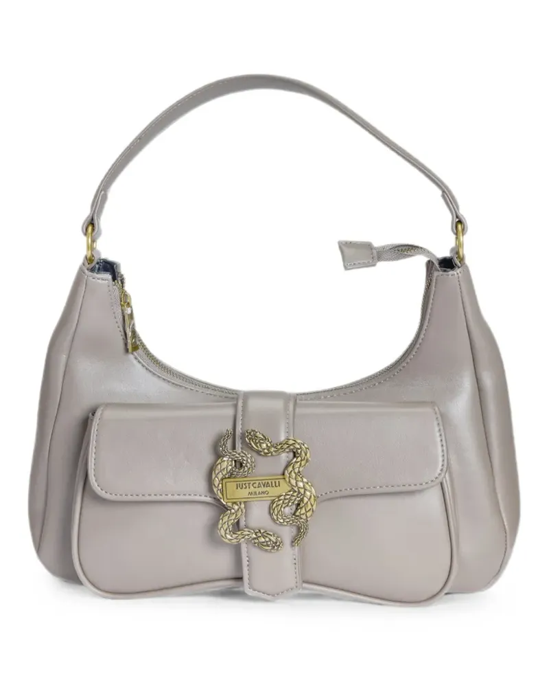 Just Cavalli Iconic Snakes Schultertasche - Grau Grau