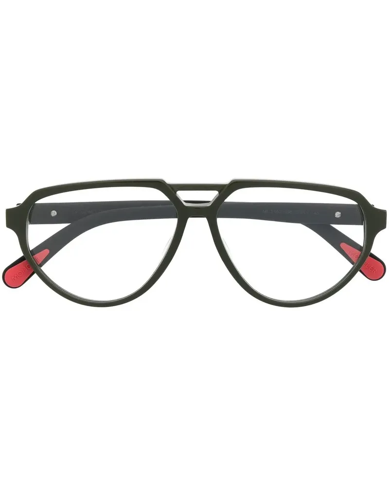 Moncler Klassische Pilotenbrille - Schwarz Schwarz