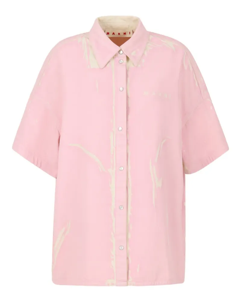 Marni Kurzärmeliges Jeanshemd - Rosa Rosa