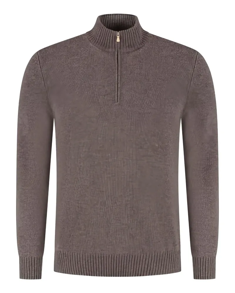 Gran Sasso Pullover mit Reißverschluss - Braun Braun