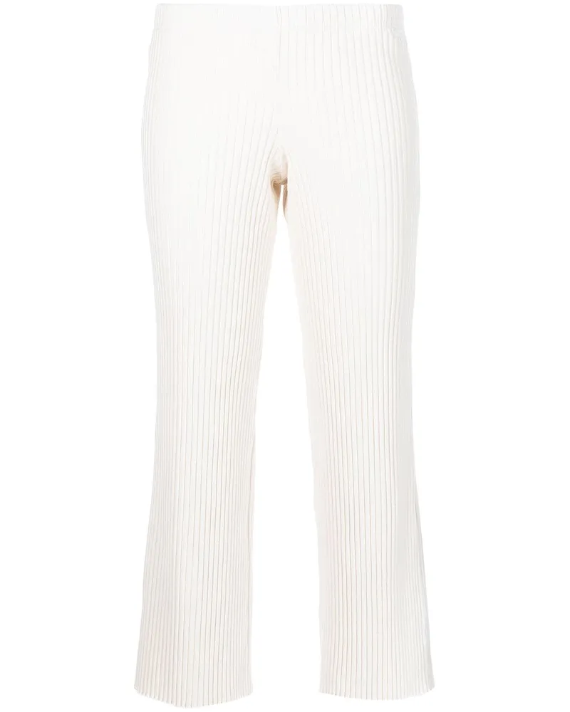 John Elliott + Co Gerippte Cropped-Hose Nude