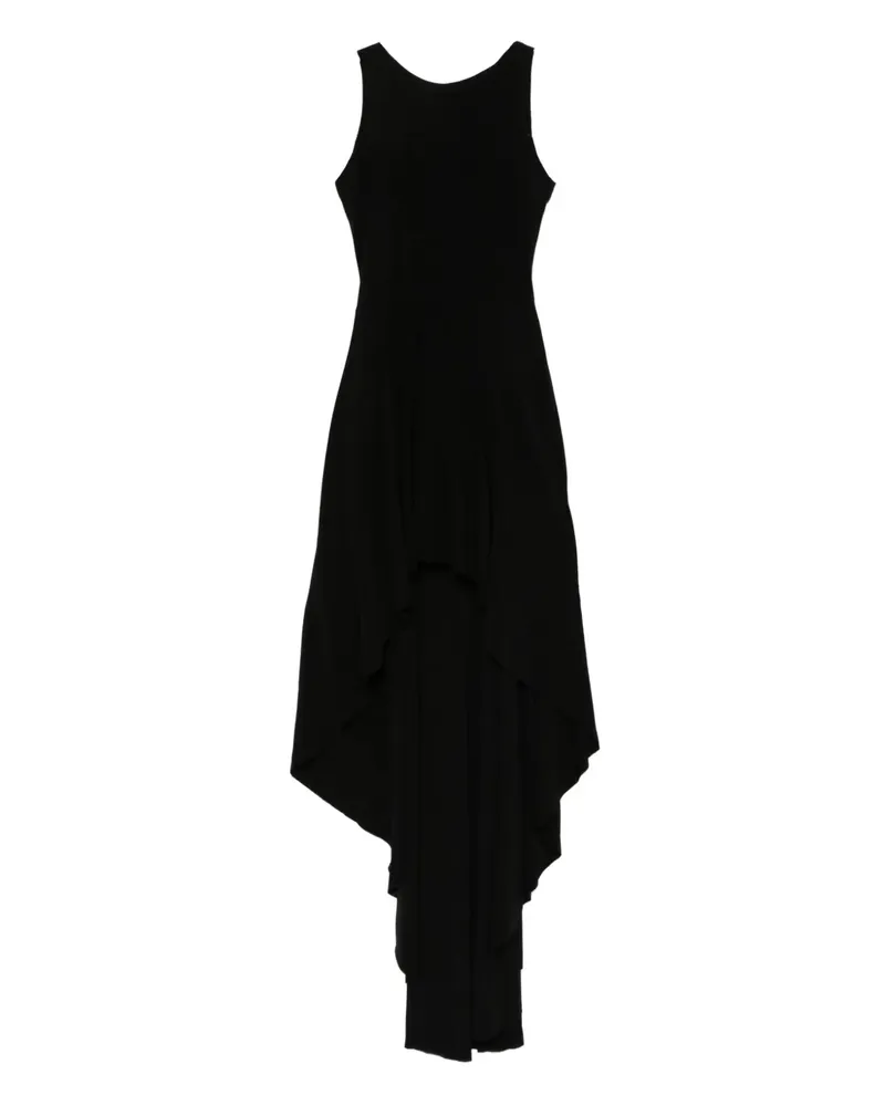 Norma Kamali Asymmetrisches Minikleid mit Falten - Schwarz Schwarz