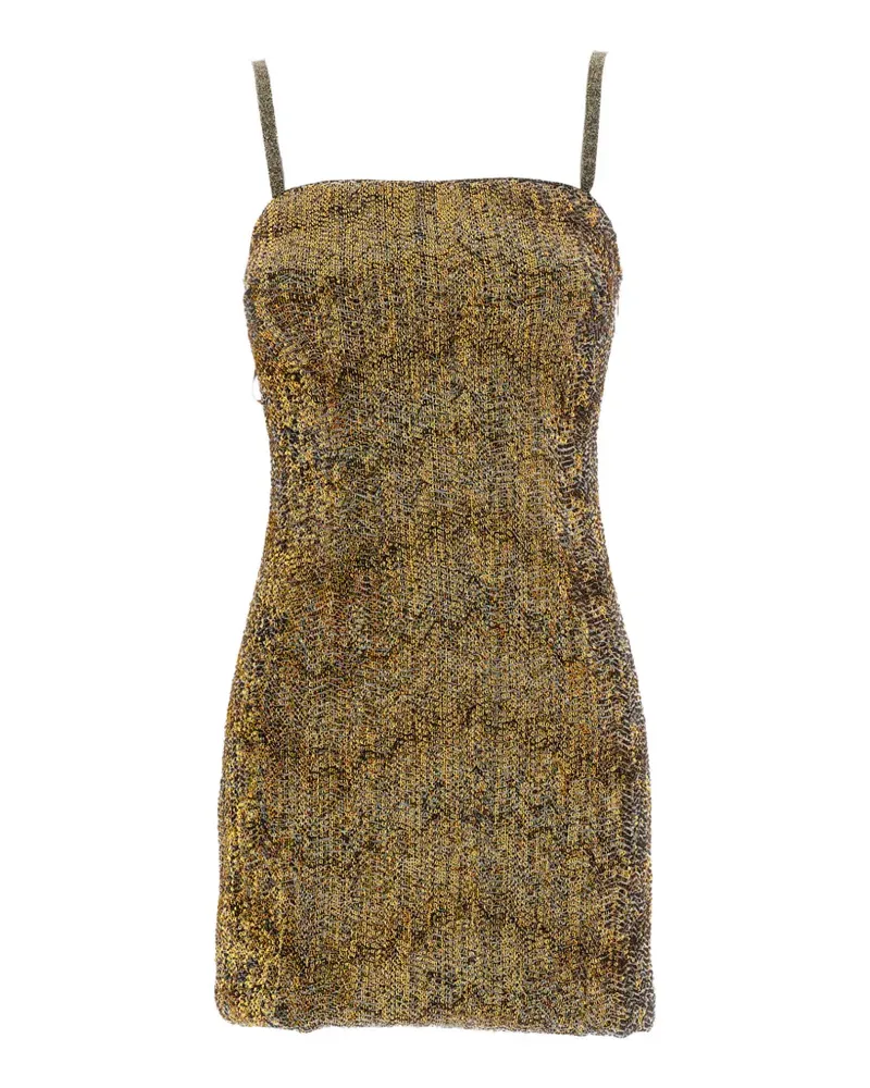 Missoni Minikleid im Metallic-Look mit Spaghettiträgern - Gold Gold