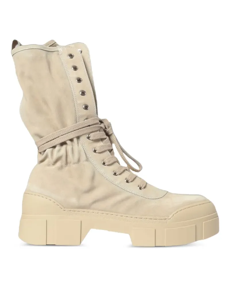 Vic Matié V14 Roccia lace-up suede boots - Nude Nude