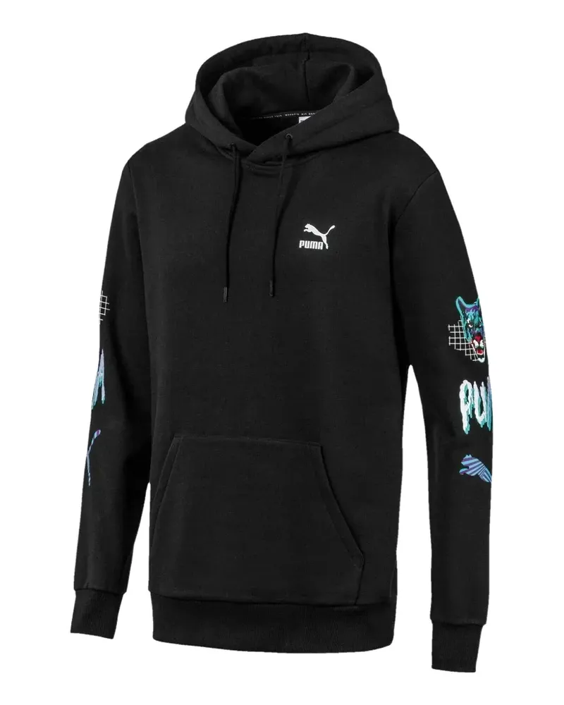 Puma Hoodie mit Kordelzug - Schwarz Schwarz