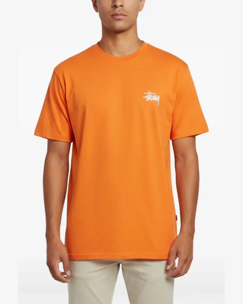 Stüssy T-Shirt mit Logo-Print - Orange Orange
