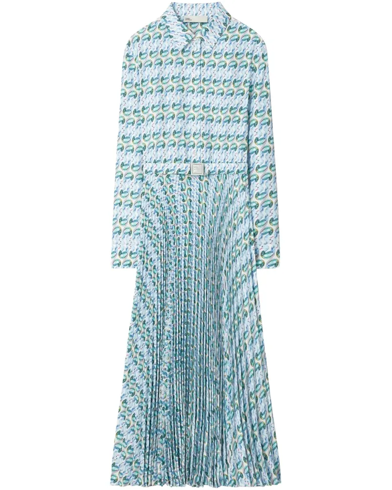 Tory Burch Twill-Kleid mit grafischem Print - Blau Blau