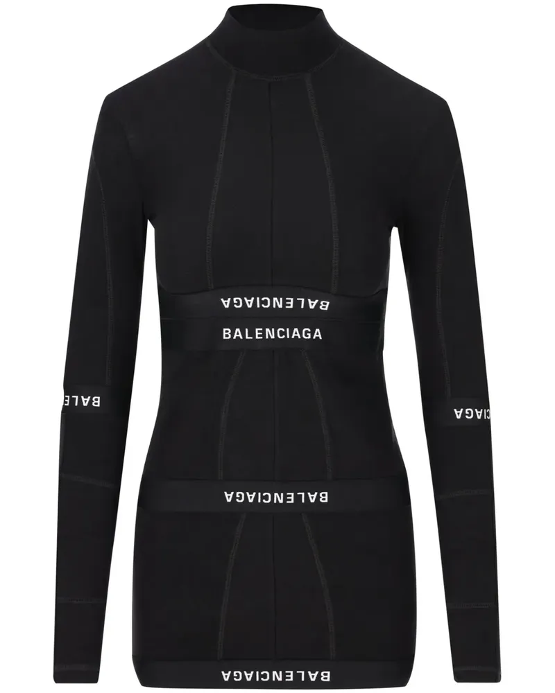 Balenciaga Minikleid mit Einsätzen - Schwarz Schwarz