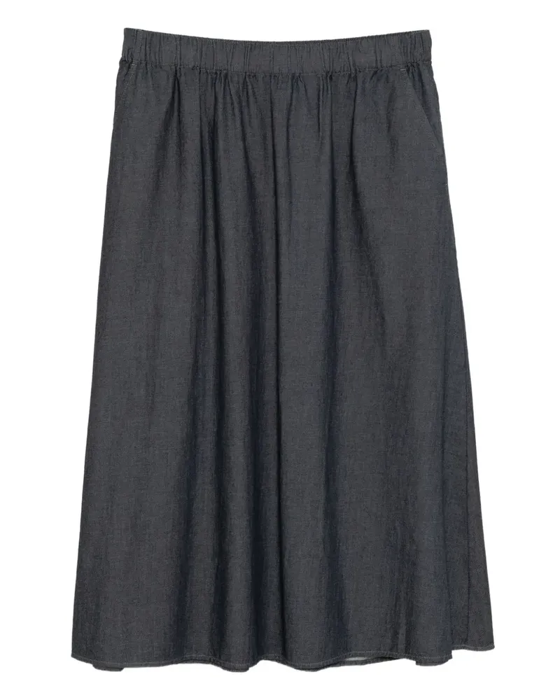 Eileen Fisher Klassischer Midirock - Blau Blau