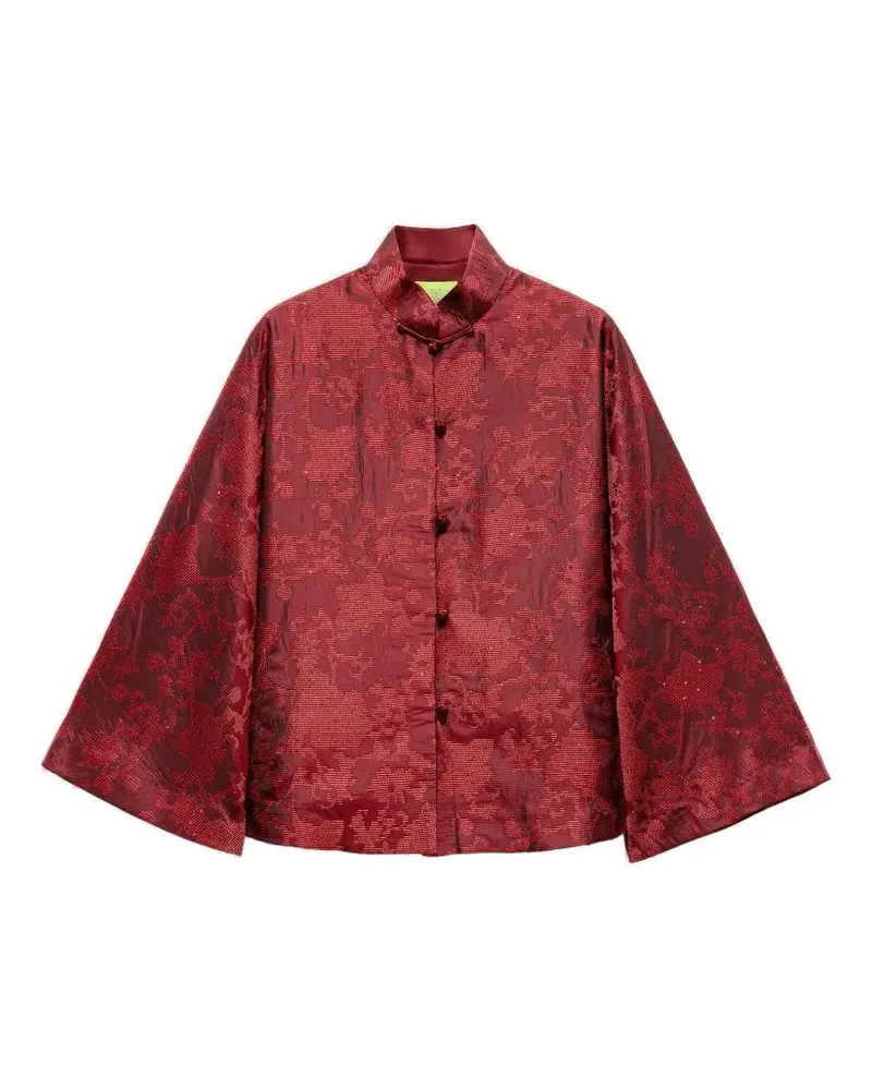 Shanghai Tang Gemusterte Jacke mit Knöpfen - Rot Rot