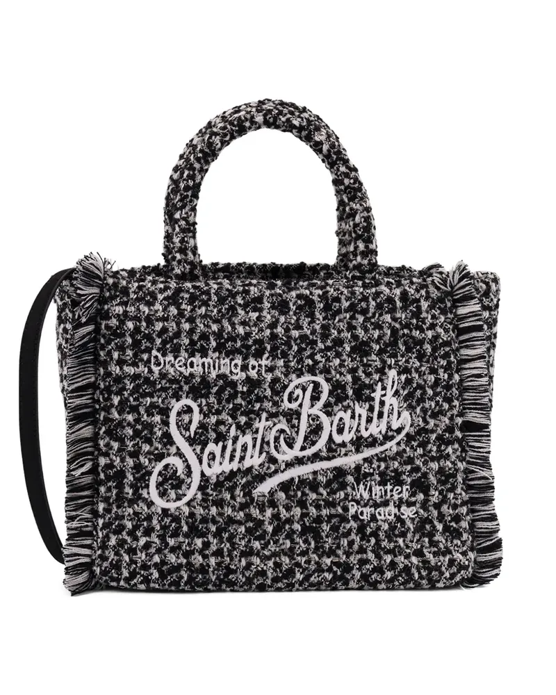 MC2 Saint Barth fringed top-handle bucket bag - Schwarz Schwarz