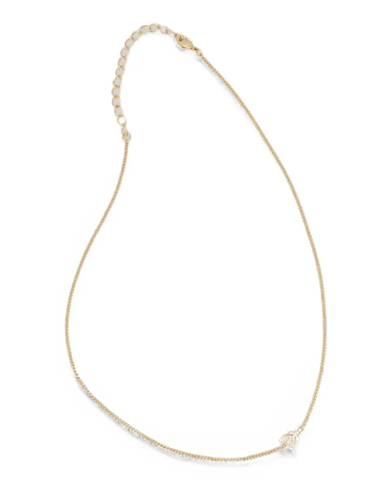 Patrizia Pepe Fly crystal-embellished necklace - Gold Gold