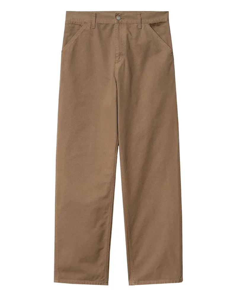 Carhartt WIP Hose mit Logo-Patch - Braun Braun