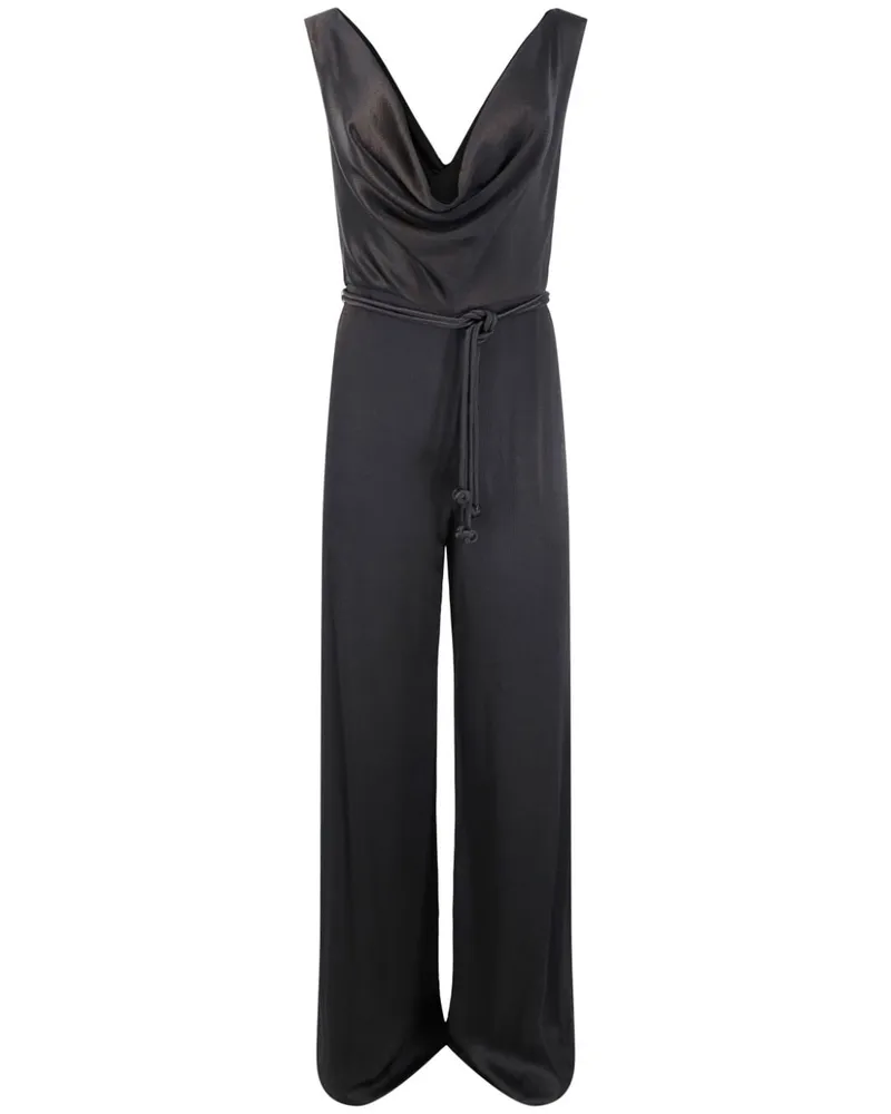 Alexis Jumpsuit mit Knotendetail Schwarz