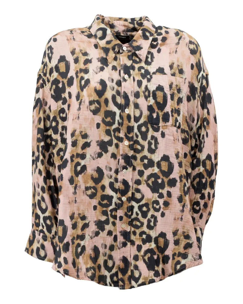 R13 T-Shirt mit Leoparden-Print - Nude Nude