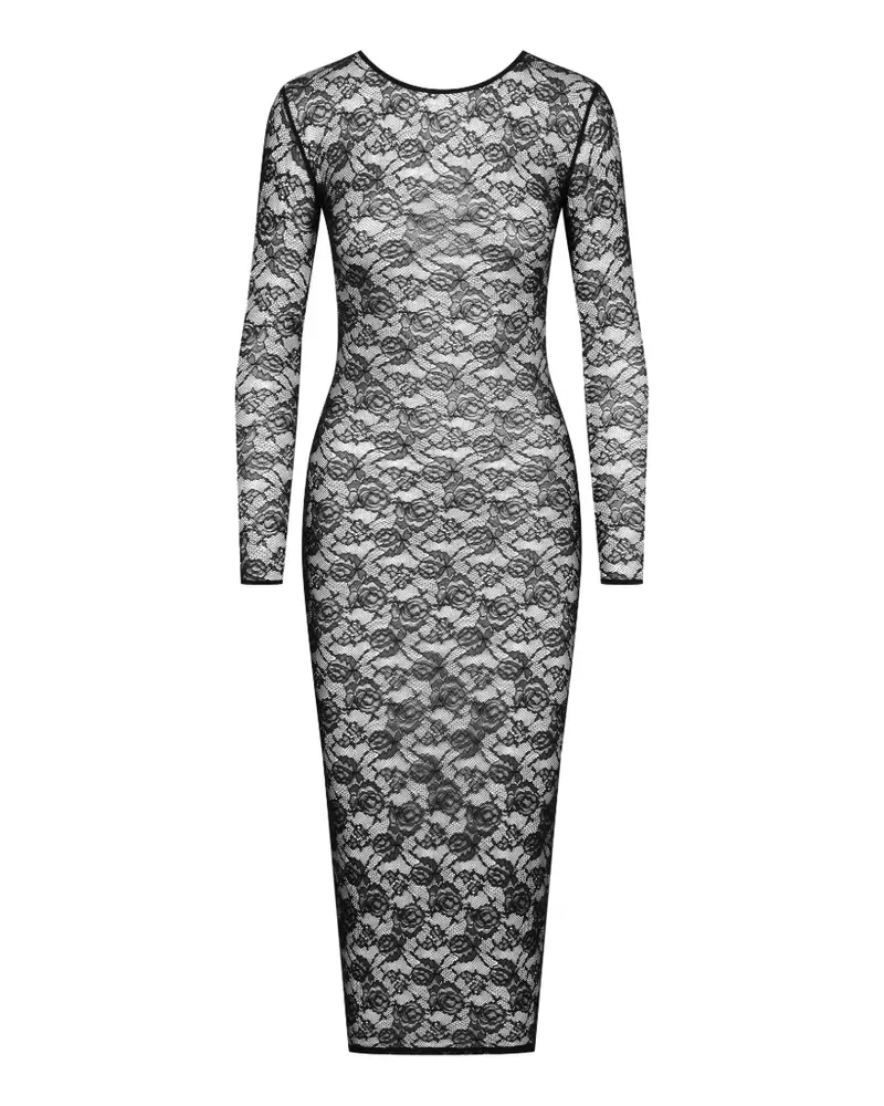 Maison Close Flashback Midikleid - Schwarz Schwarz