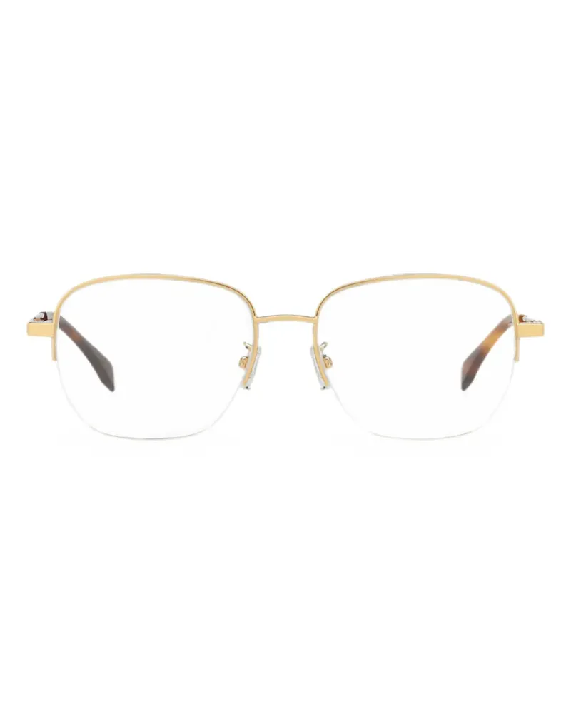 Fendi Eckige Halbrand-Brille - Gold Gold
