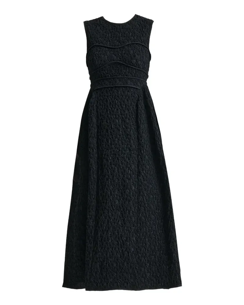 Cecilie Bahnsen DORINA cloqué-effect sleeveless dress - Schwarz Schwarz