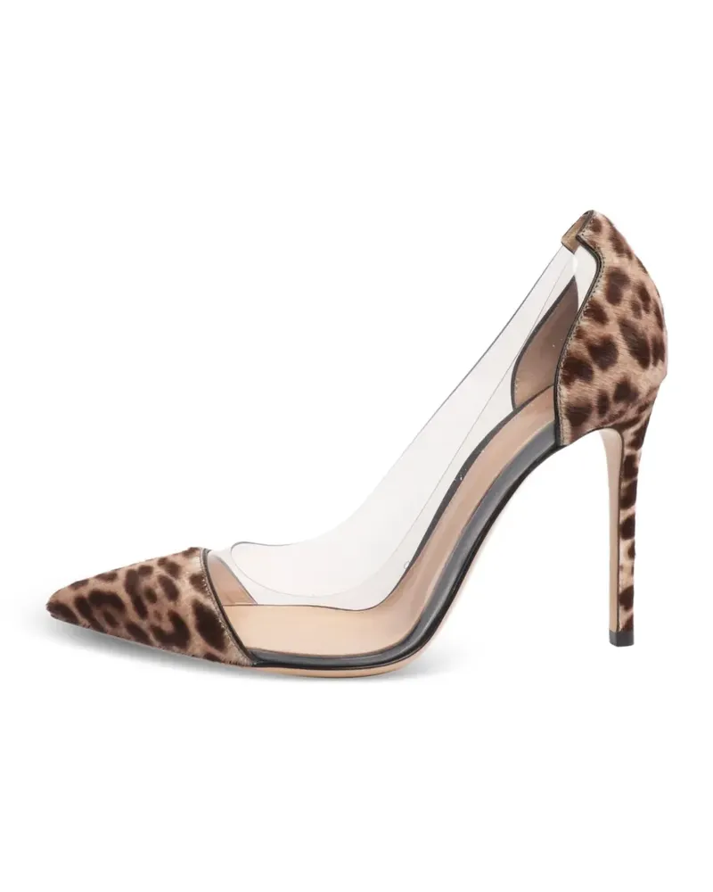 Gianvito Rossi Pumps mit Leoparden-Print - Nude Nude