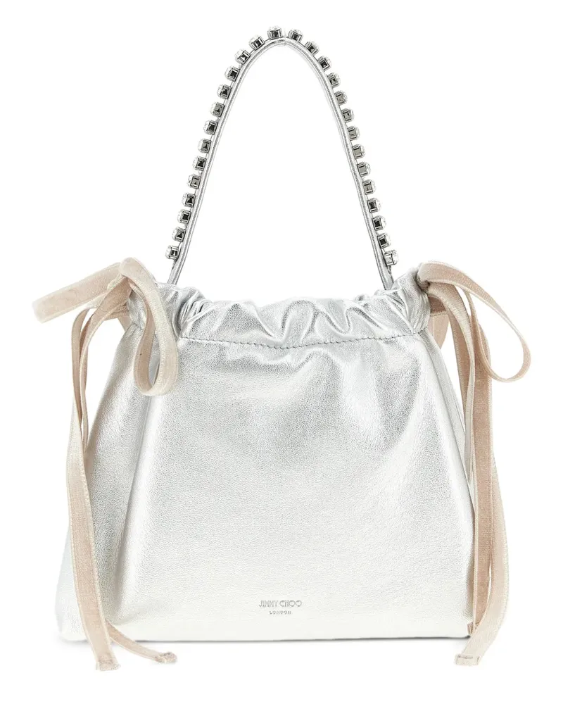 Jimmy Choo Mini-Tasche mit Kordelzug - Silber Silber
