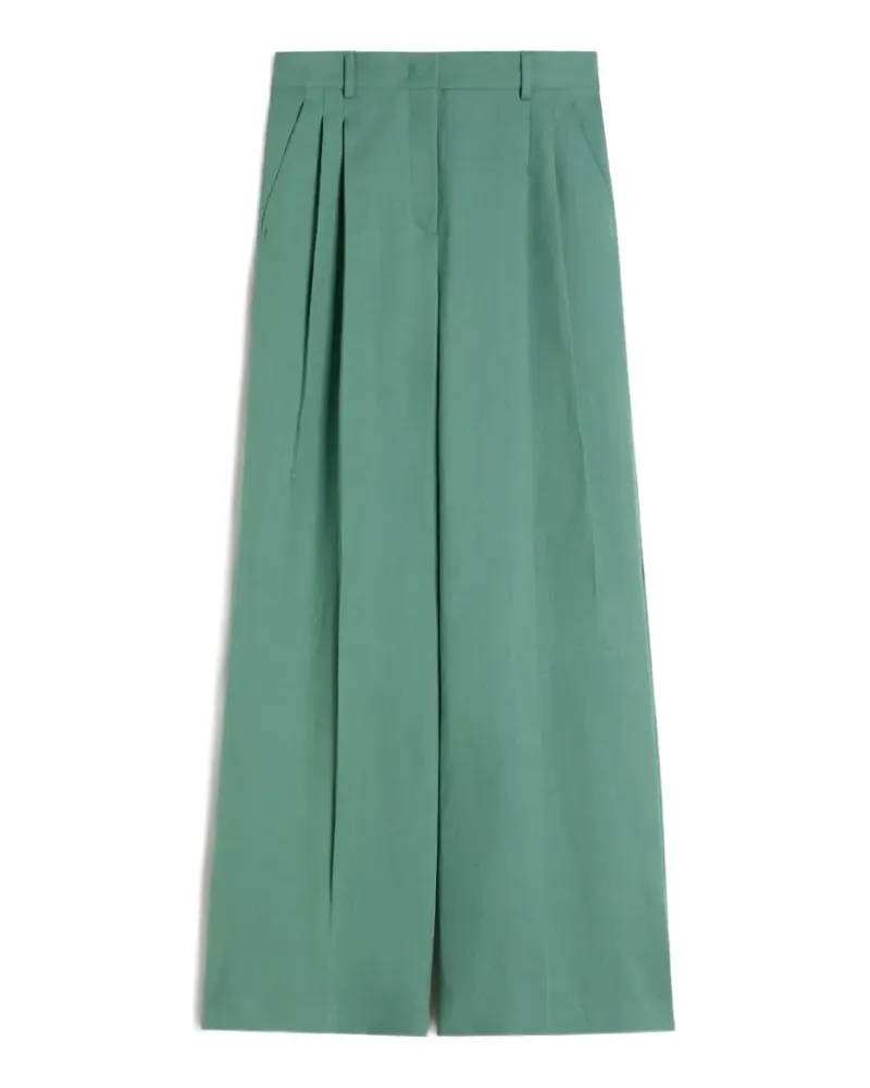 Max Mara viscose and linen wide-leg trousers - Grün Grün
