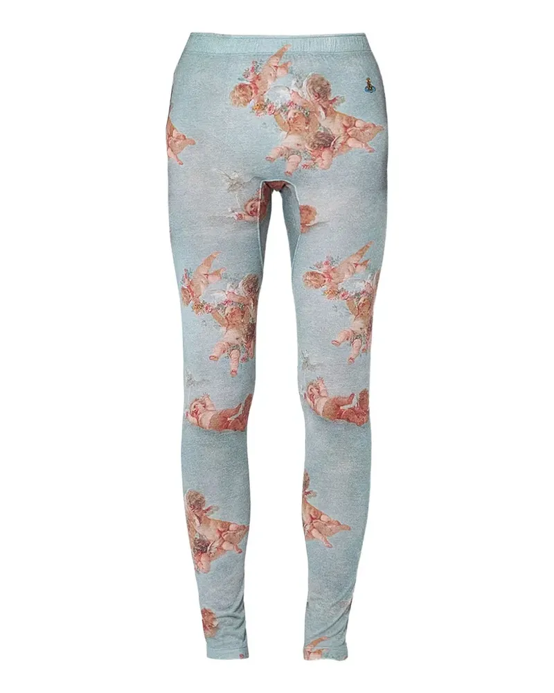 Vivienne Westwood graphic-print leggings - Blau Blau