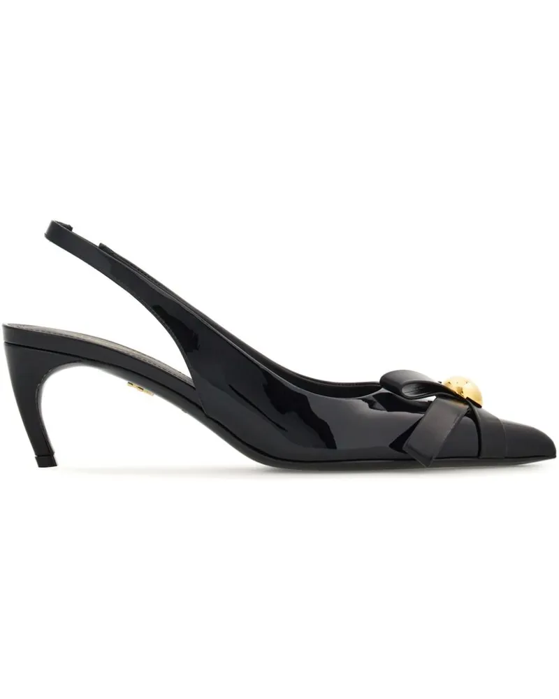 Ferragamo Lackleder-Pumps mit Schleife 55mm Schwarz