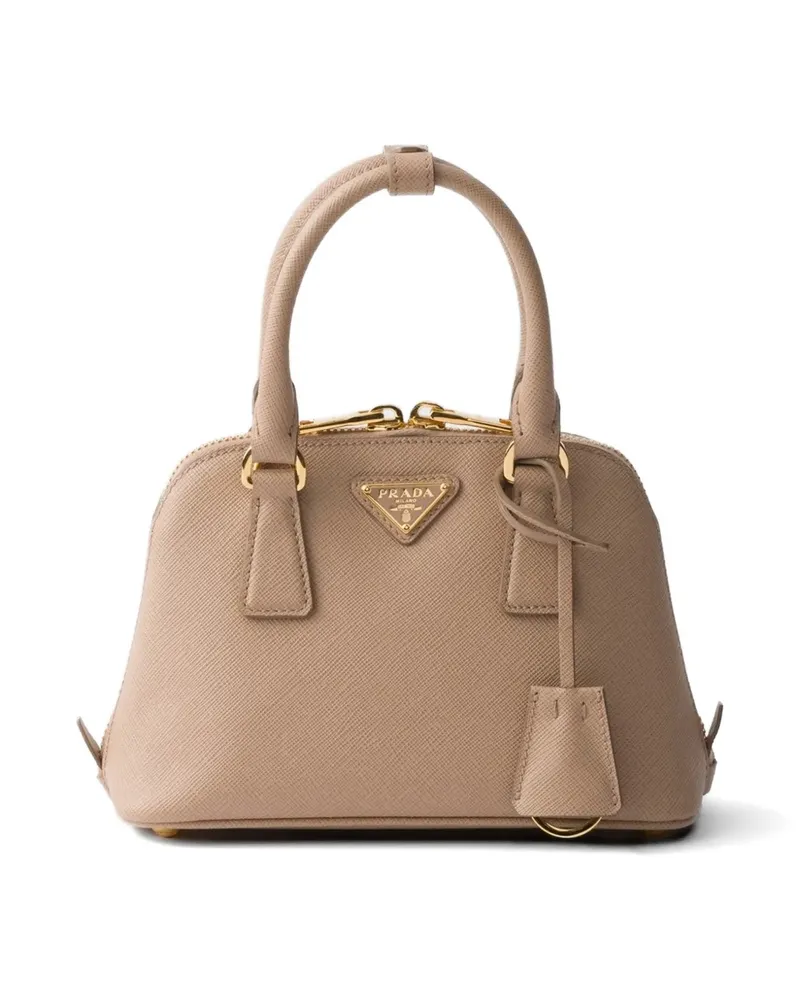 Prada Promenade Saffiano Tote Bag aus Leder - Nude Nude