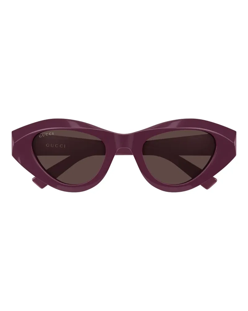 Gucci Cat-Eye-Sonnenbrille mit GG - Rot Rot
