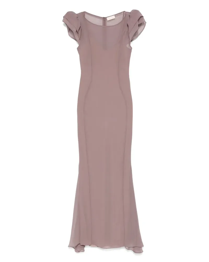 De La Vali Kleid mit kurzen Ärmeln - Braun Braun