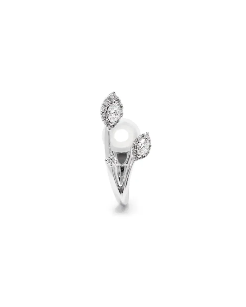 YEPREM 18kt Ear Cuff aus Weißgold mit Diamanten - Silber Silber